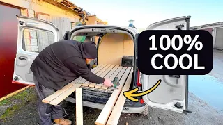 Turn your minivan into a cozy, modern space! 🚐✨ #vanlife #diyvan