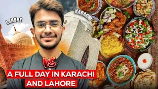 Karachi VS Lahore Food comparison | Breakfast To Dinner 🍽️ | Janibhaivlogs