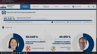 Elecciones 2026: así continúa el recuento de votos de ONPE entre Keiko Fujimori y Roberto Sánchez