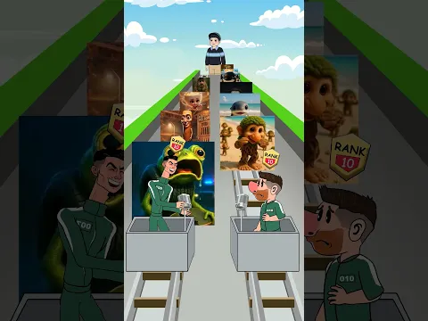 Squid Game Singing Challenge - Ronaldo and Messi who will win rank 9999