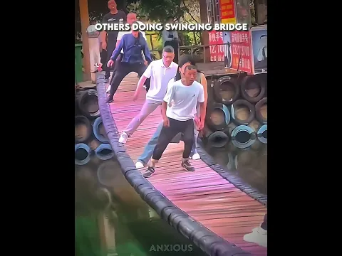 Others doing swinging bridge vs. This guy 💀🤯