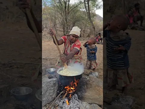 Hadza Ugali Time#shortsfeed #hadzabe