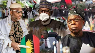 Breaking!! Obasanjo don scatter everywhere with his latest statement about Nnamdi kanu & Biafra