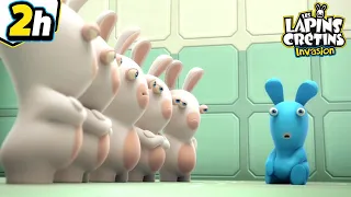 D'où vient le Lapin Crétin Bleu ? | Les Lapins Crétins Invasion🐰 | Nouvelle compilation 2H | HD