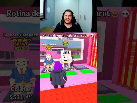 Rotina de quem joga brainrot😂💀 #roblox #stealabrainrot