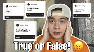 TRUE OR FALSE! BAWAL MAG SINUNGALING! 😥 (INIT NG MGA TANONG) | Edric Go
