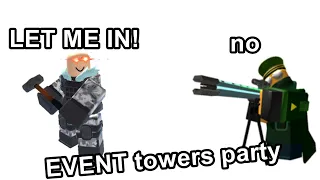 Event towers party (Tower defense simulator animation)