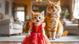 The love between a mother cat and her kittens 😸 #cat #ai #cutecat #aicat #catlover #貓
