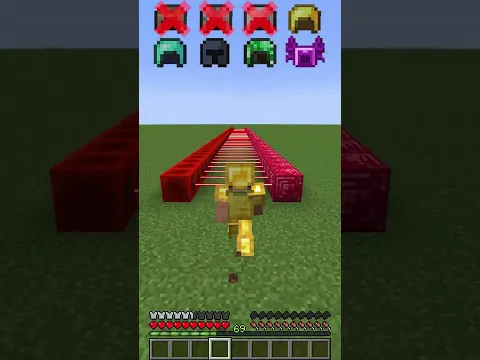 Armor Test vs Laser Damage in Minecraft #shorts #meme #memes