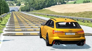 Cars vs 100 Speed Bumps #1 – BeamNG Drive |  BeamNG Crash