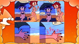 Gótica na Praia 🦇😳🦇 - MEMES EM IMAGENS