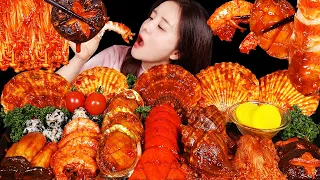 먹방 :)300만 구독자 감사합니다😍 불닭해물찜🦞🍄하나로 오늘 만찬 끝!!!! spicy fire seafood mukbang.
