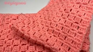 cachecol em Crochê Facil e Economico  Para Iniciantes como fazer passo a passo pap