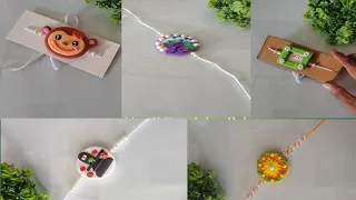 Diy 5 easy soft clay Rakhi ideas #diy #craft #clayart #clay #clayrakhi