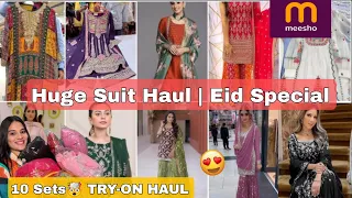 Huge MEESHO Affordable Designer Suit Haul😍 Affordable Finds || TRYON Haul #meesho