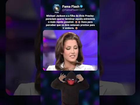 Michael Jackson e a filha de Elvis Presley queriam terminar a entrevista o mais rápido possível! 😅😭