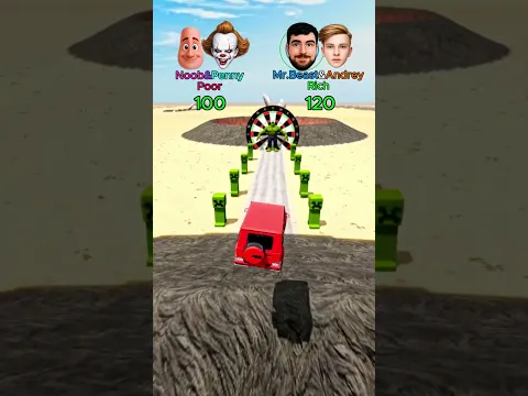Mr  Beast y Andrey vs  Noob y Pennywise  BeamNG drive