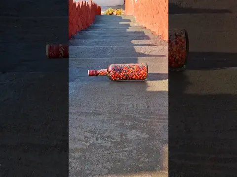 Breaking Beads glass bottles !