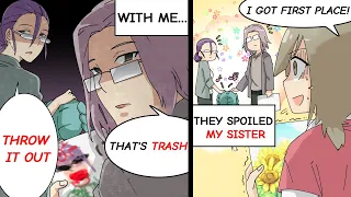 My parents never praised me for anything but they treated my sister like a princess.. [Manga Dub]
