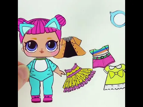 #shorts LOL Surprise Paper Dolls Dressing up