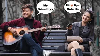 Badly Singing Pushpa Srivalli Song | Prank With Twist In Public | Shocking😱Girl Reaction | Jhopdi K