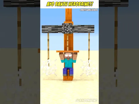 Ayo bantu Herobrine mengeluarkan kekuatan supernya!!!!‼️😱#shorts #minecraft #game #funny