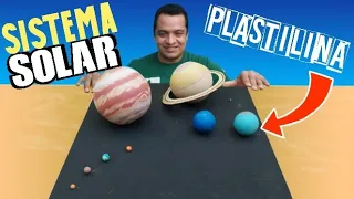 🌎🪐🌞Cómo hacer el Sistema Solar con plastilina a escala MINI🌎🪐🌞
