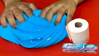 COMO FAZER SLIME  DE PASTA DE DENTE  E PAPEL HIGIÊNICO SEM AMIDO DE MILHO / SEM TENYS PÉ / SEM OVO