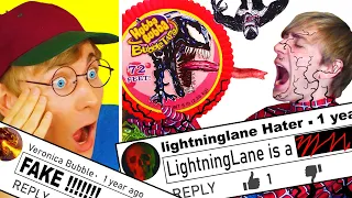 REACTING to MY HATERS and other Comments Do Not Eat Venom Hubba Bubba Video