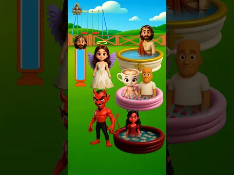 Will Angel Girl Swim with Jesus or Devil?😈😇 #jesus #biblequiz