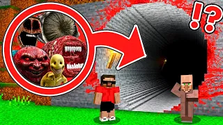 We Found SCARY ENTITIES TUNNEL in Minecraft!!