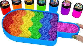 Satisfying Video l Mixing All My Slime Smoothie in Rainbow Ice Cream Bath Cutting ASMR