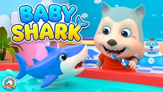 Baby Shark 🦈 Brush Teeth Song with Lucy | Fun Kids Habits & Nursery Rhymes ✨