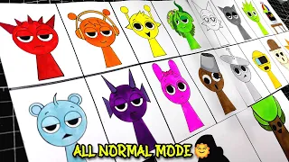 Dibujo TODOS los PERSONAJES de INCREDIBOX SPRUNKI HORROR GAME ⚠️Incredibox Sprunki all normal mode