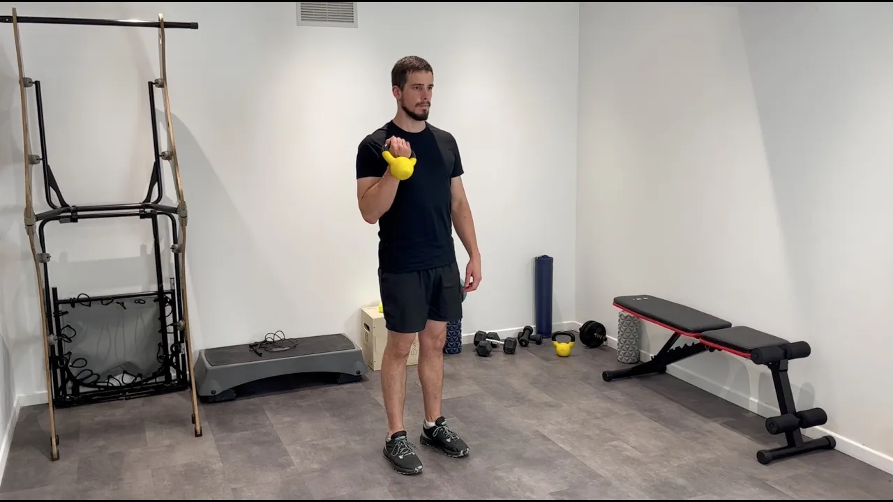 Image Curl unilatéral avec kettlebell