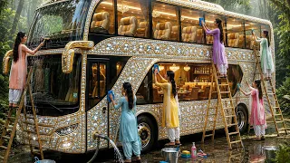 6 Village Girls Find an Diamond Double-Decker Bus in a Jungle River! 😱 | Maharaja Luxury Secret