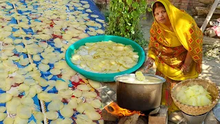 आलू 🥔 के चिप्स बनाने की आसान विधि Aloo Chips Recipe / Instant Potato Chips / Indian Village Cooking