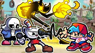 CUPHEAD, BENDY E SANS NO MAIOR CROSSOVER DE TODOS! Friday Night Funkin VS Indie Cross