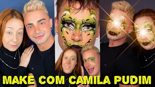 DESAFIO DE MAKE COM CAMILA PUDIM! 😍 COLAAAB| Victor Nogueira