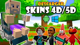 COMO INSTALAR SKINS 4D y 5D EN MINECRAFT 1.21 | ANDROID Y WINDOWS BEDROCK