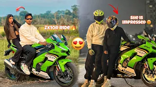 Zx10r Ride 🔥|| She Is Impressed 😍 || Rukserstunt ||