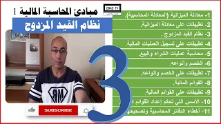 مبادئ المحاسبة المالية 1 - الفيديو الثالث : نظام القيد المزدوج