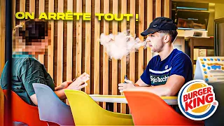 FUMER PENDANT UN ENTRETIEN CHEZ BURGER KING !