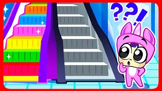 🔼 Up and Down 🔽 Escalator Safety Song 🎶 Funny Kids Songs And Nursery Rhymes😍