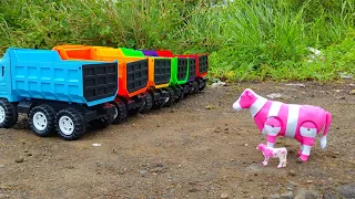 Mantul‼️Angkut Sapi Lucu Warna Warni Kerbau Gajah Kambing Unta Beruang Elang dengan Truk Oleng