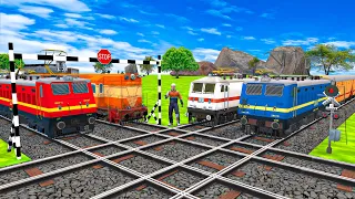 【踏切アニメ】あぶない電車 5 TRAIN THOMAS 🚦 Fumikiri 3D Railroad Crossing Animation Kereta Api Kartun #123