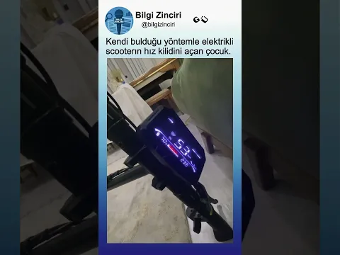 Bulduğu Yöntemle Elektrikli Scooter'ın Hız Kilidinin Nasıl Açılacağını Gösteren Çocuk🤔👏