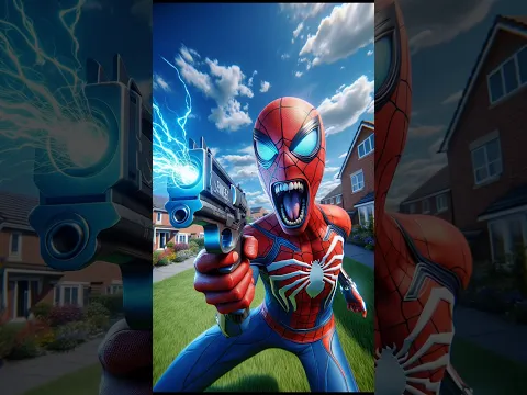 Spider-man kya pata laga payega asli Pikachu ko? Spiderman vs Venom vs Thanos #spiderman #shorts