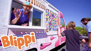 Blippi Explores an Ice Cream Truck | Cars, Trucks & Vehicles Cartoon | Moonbug Kids