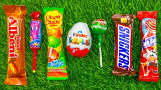 ASMR Most Popular Candys / some lots of colorful rainbow lollipop candy / unpacking chocolate eat